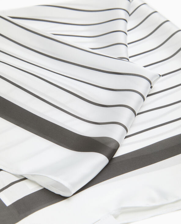 Foulard en tissu satiné rayé blanc - Pimkie