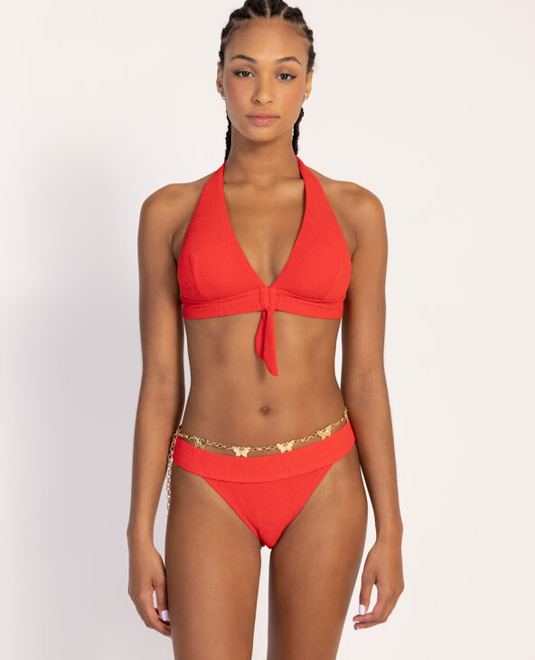 Bas de maillot culotte échancrée rouge - Pimkie