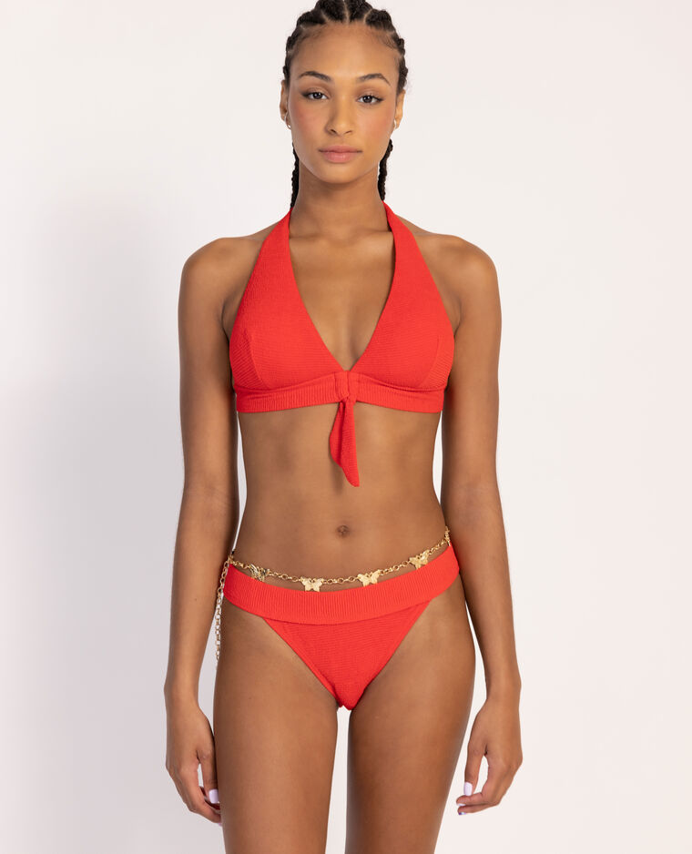 Bas de maillot culotte échancrée rouge - Pimkie