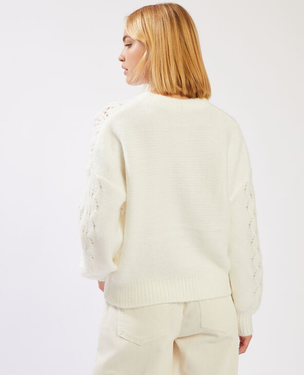 Pull maille ajourée blanc - Pimkie