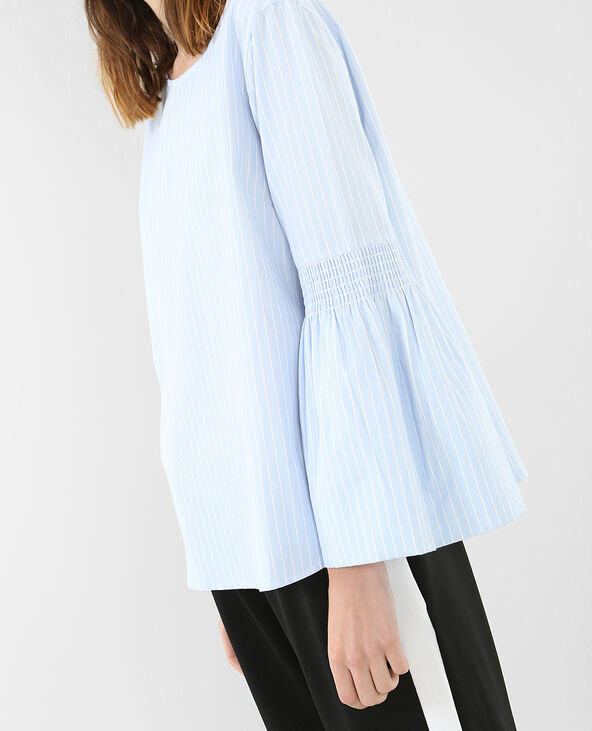 Blouse fines rayures Jean bleached - Pimkie
