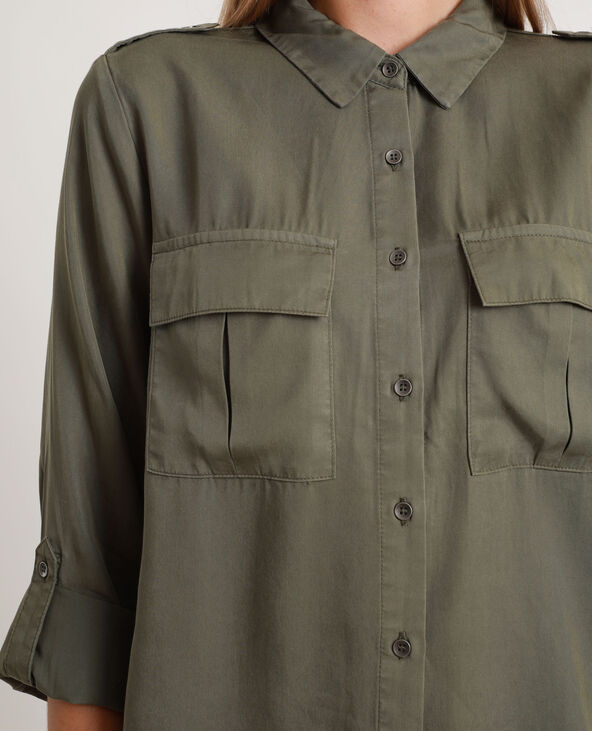 Chemise fluide taupe - Pimkie