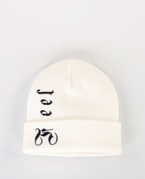 Bonnet "Feel" blanc - Pimkie
