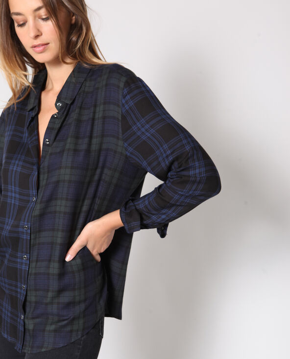 Chemise à carreaux vert foncé - Pimkie