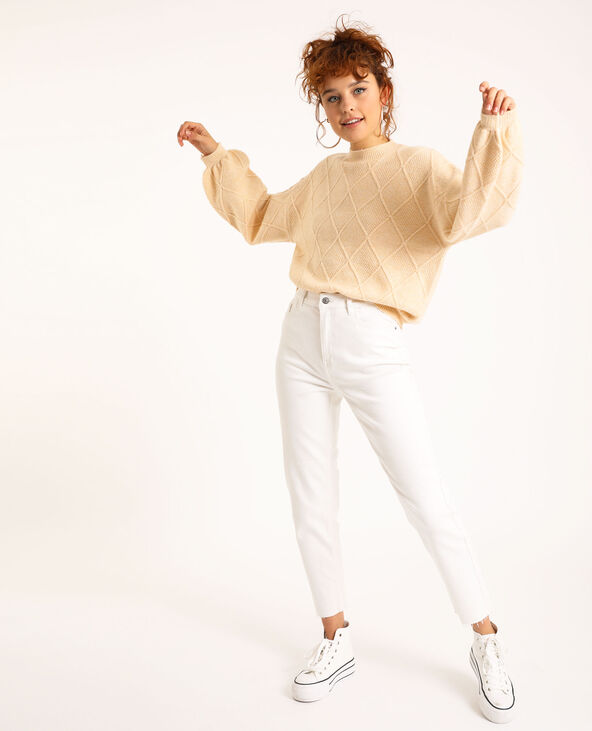 Pull torsadé écru - Pimkie