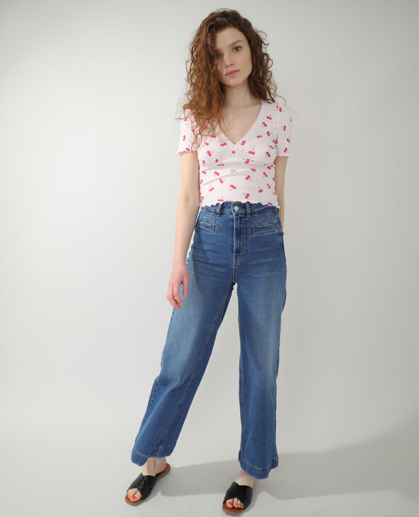 T-shirt motifs cerises rose clair - Pimkie