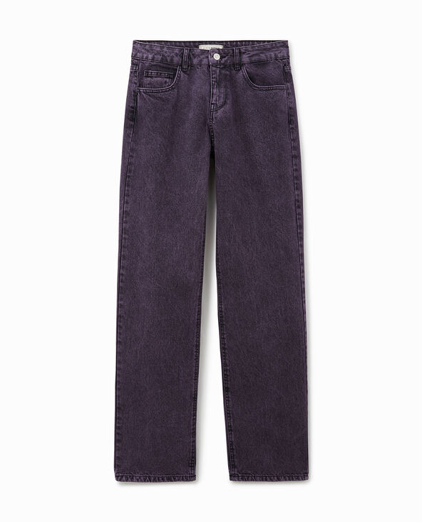 Jean wide taille basse effet dirty violet - Pimkie