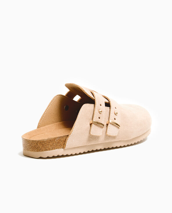 Mules sabots en suédine camel - Pimkie