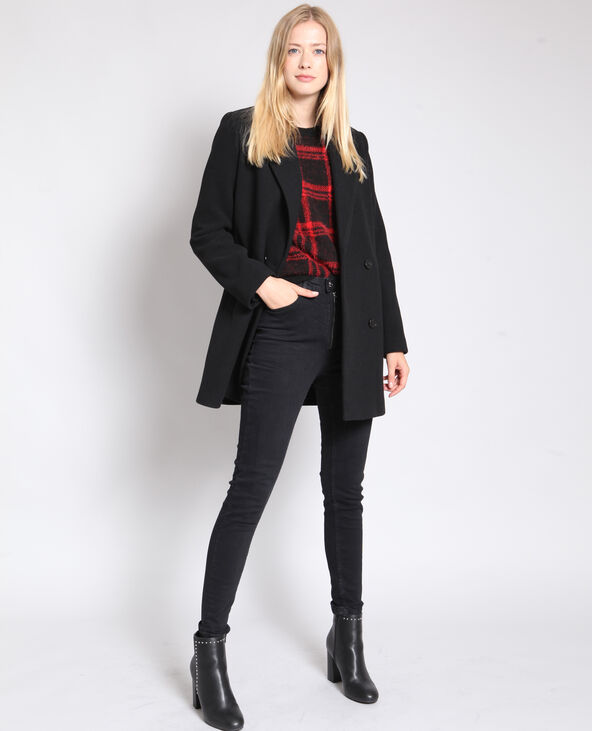 Pull tartan noir - Pimkie