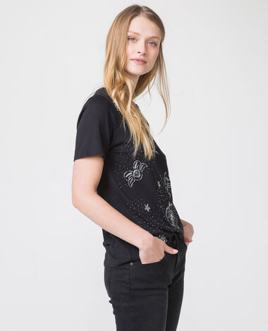 T-shirt perlé noir - Pimkie