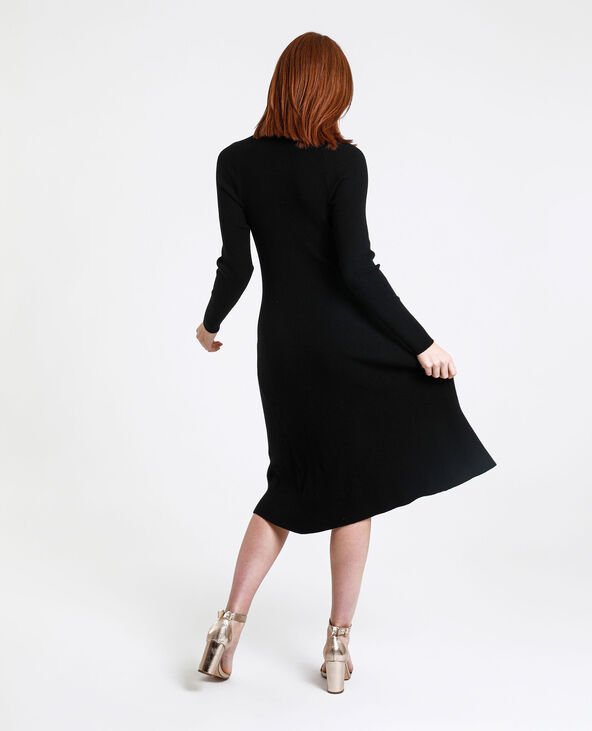 Robe longue côtelée noir - Pimkie