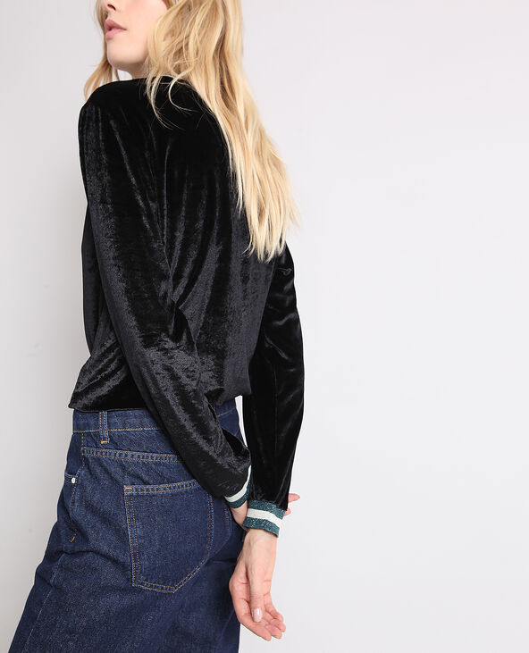 Sweat velours noir - Pimkie