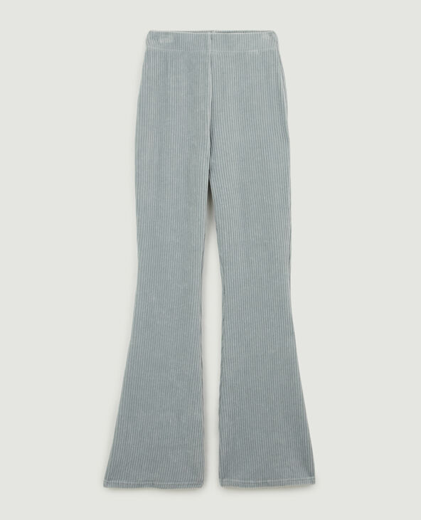 Pantalon flare côtelé vert kaki - Pimkie