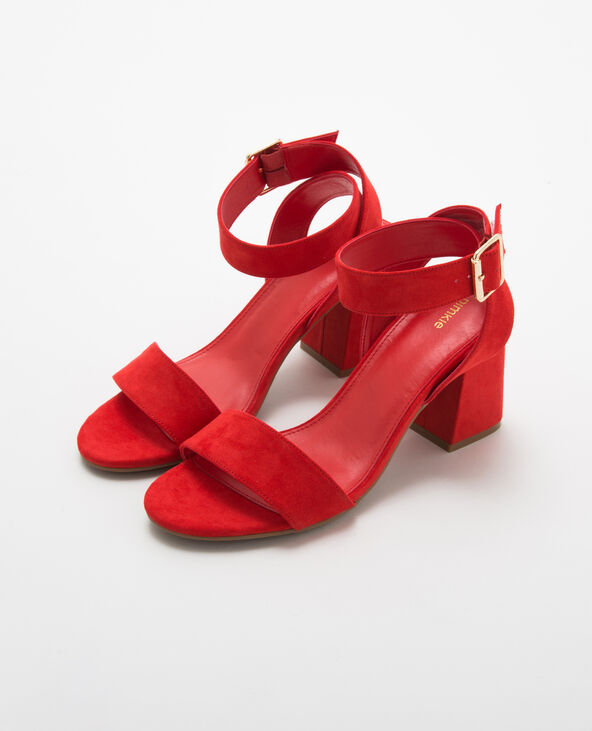 Sandales rouge talon 2025