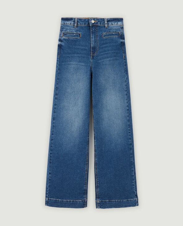 Jean large effet délavé bleu - Pimkie