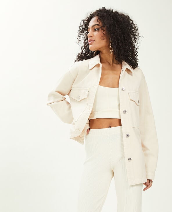 Surchemise en coton épais blanc - Pimkie