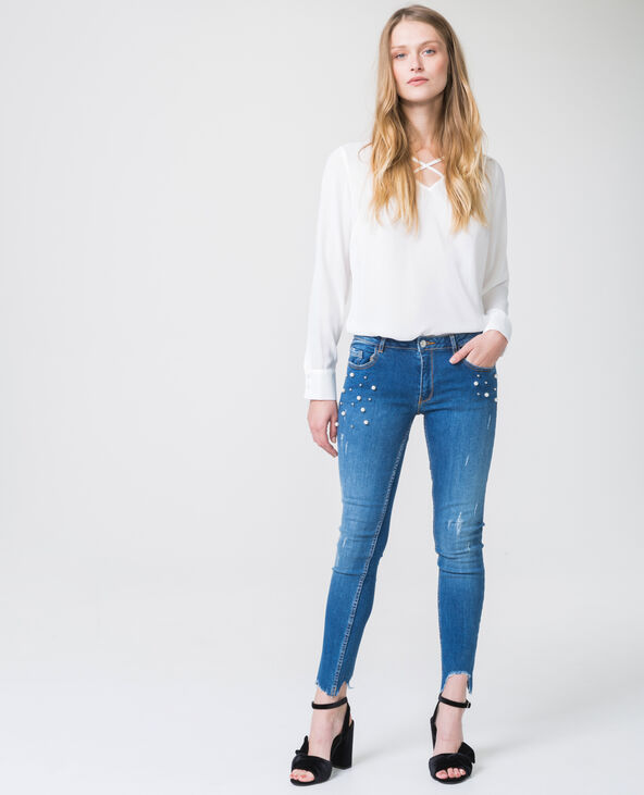 Blouse à col croisé blanc - Pimkie