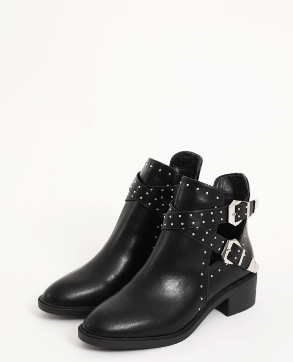 Boots boucles cloutées clearance