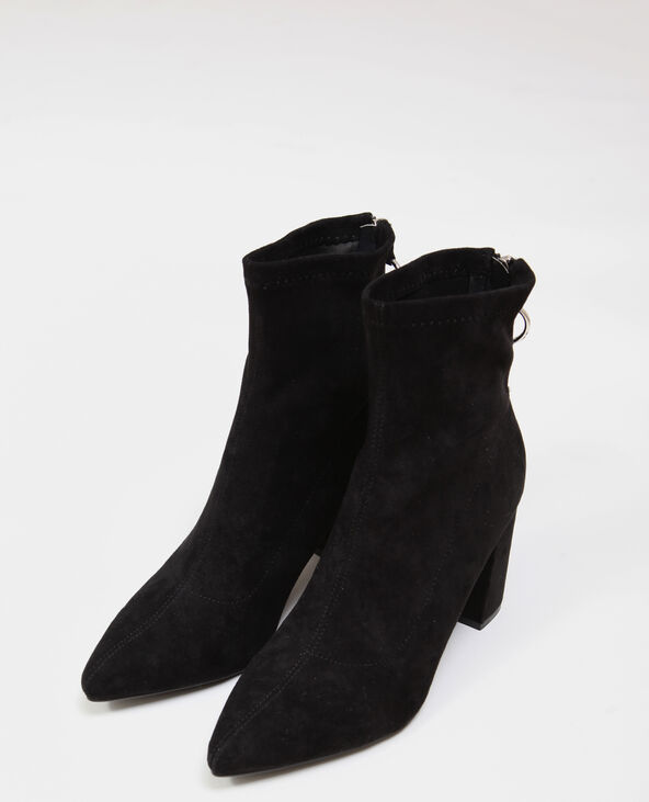 Bottines suedine noir hot sale