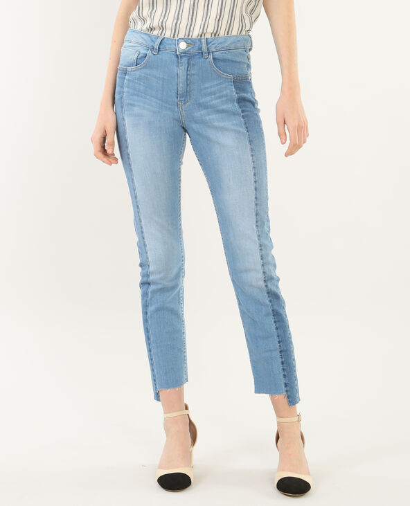 Jean skinny 7/8 bicolore bleu - Pimkie
