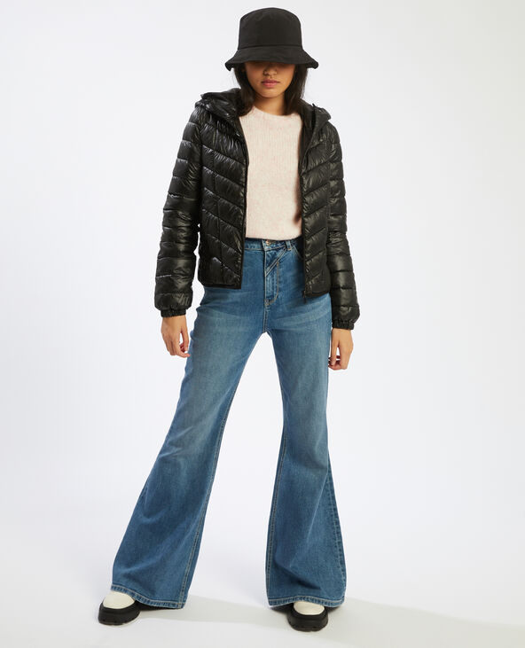 Doudoune fine brillante noir - Pimkie