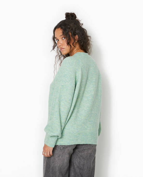 Pull oversize col rond manches raglan vert - Pimkie