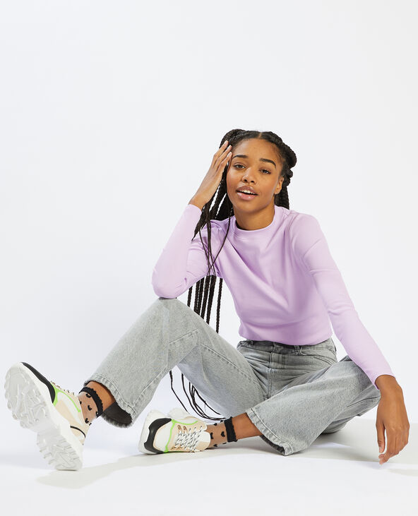 Sous pull cropped cotele