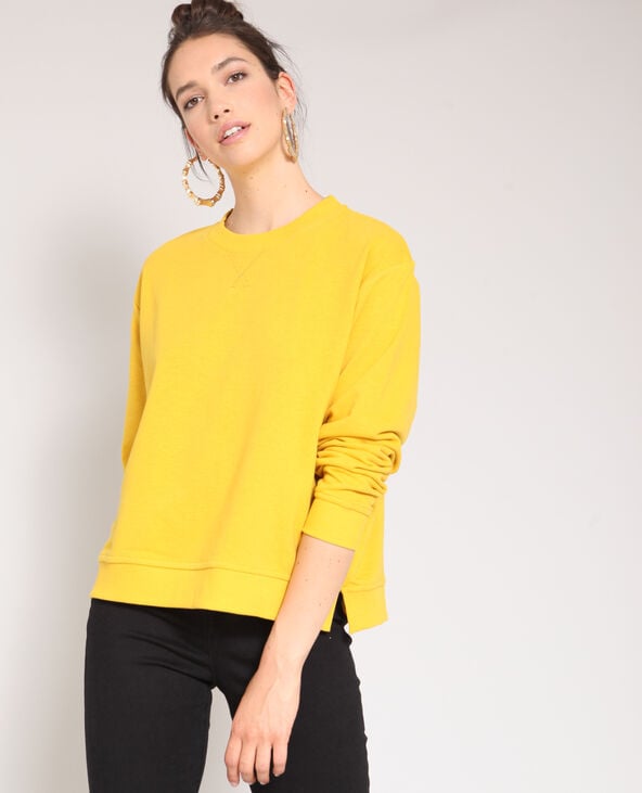Sweat basique jaune ocre - Pimkie