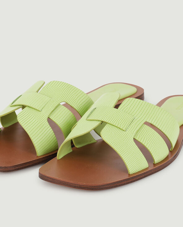 Mules plates vert - Pimkie
