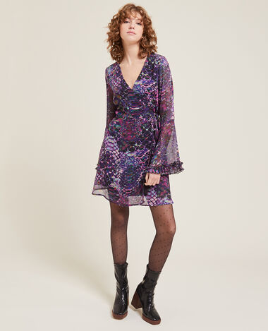Robe cache-cœur manches flare violet - Pimkie