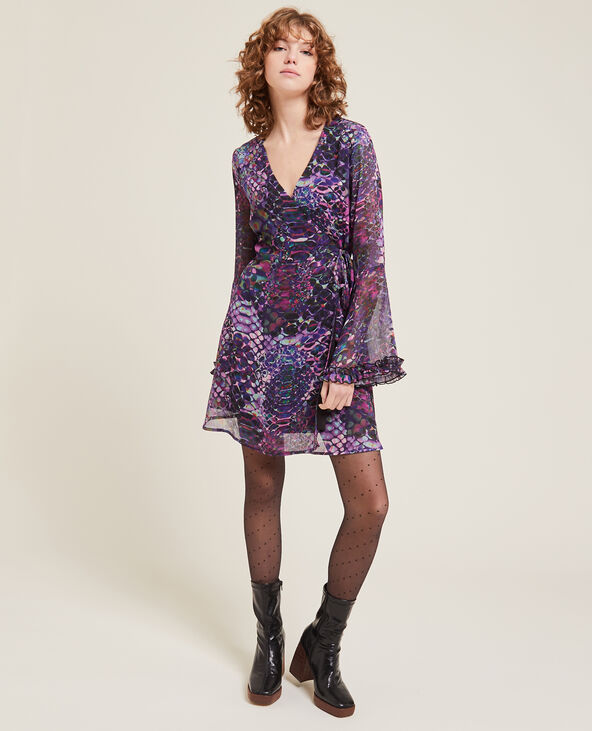 Robe cache-cœur manches flare violet - Pimkie
