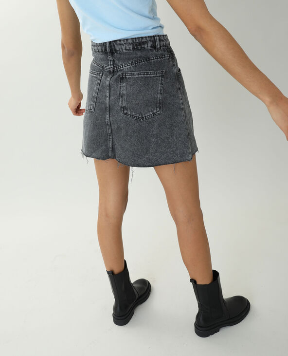 Jupe en jean gris foncé - Pimkie