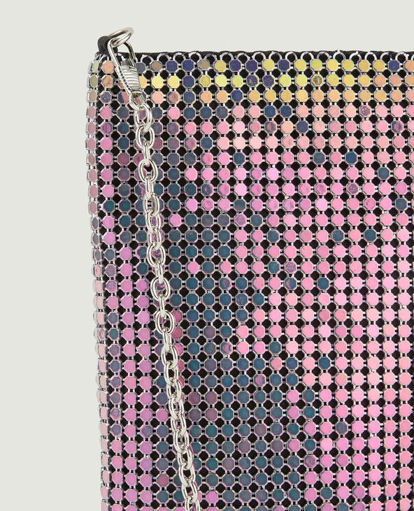 Sac téléphone en maille métallique argenté - Pimkie