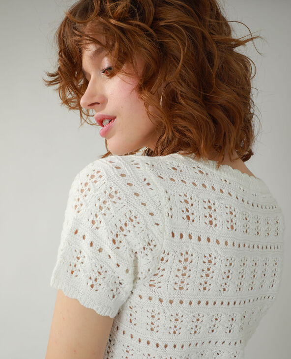 Gilet tricot blanc - Pimkie