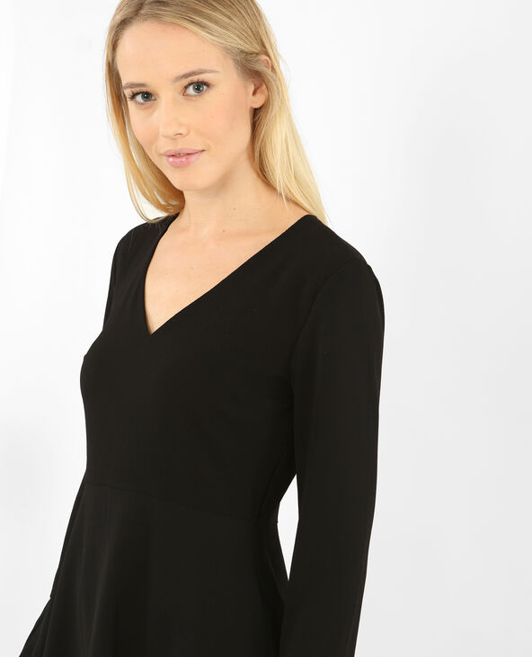 Robe col V noir - Pimkie