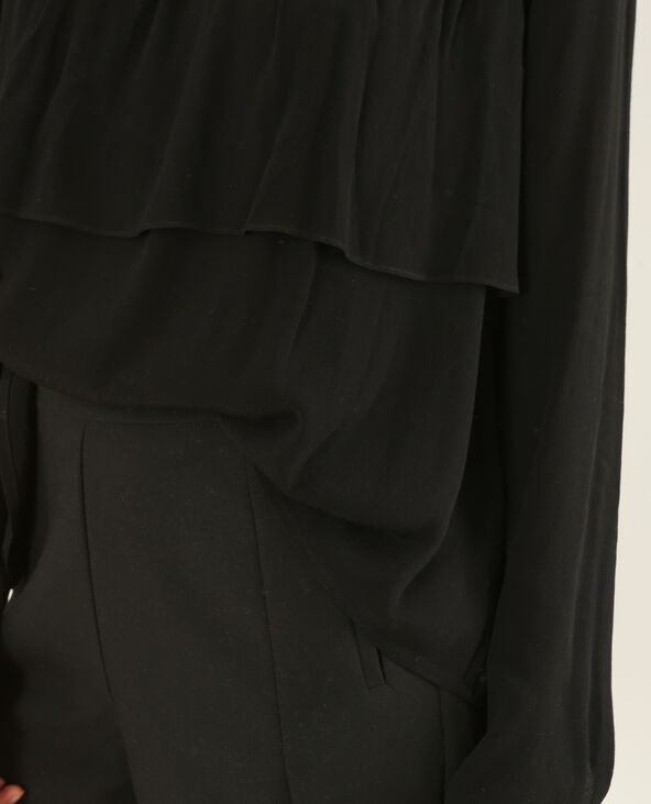 Blouse volantée noir - Pimkie