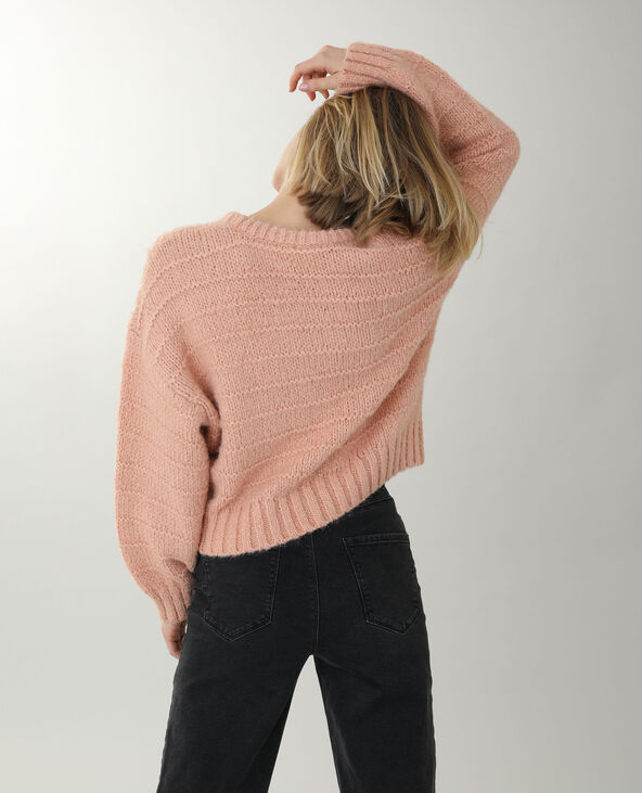 Pull ajouré rose clair - Pimkie