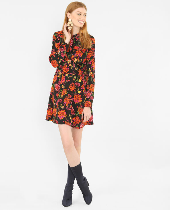 Robe chemise imprimée noir - Pimkie