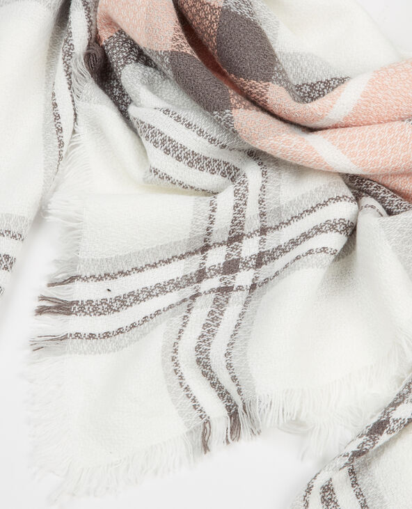 Echarpe plaid à carreaux pastels rose clair - Pimkie