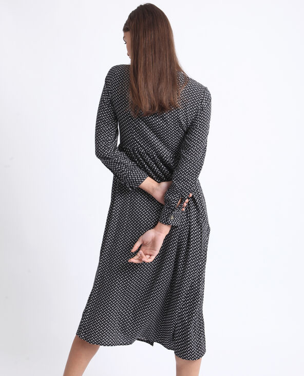 Robe longue boutonnée noir - Pimkie