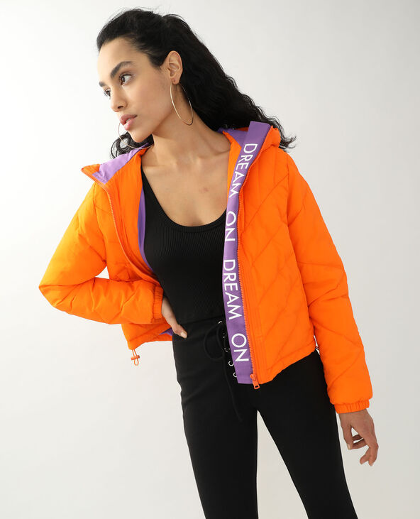 Doudoune bicolore orange - Pimkie