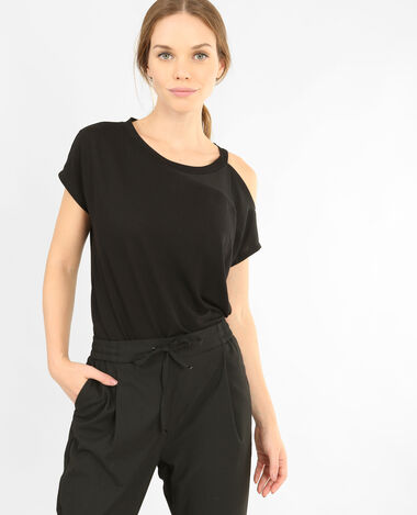 Top à manches peekaboo noir - Pimkie