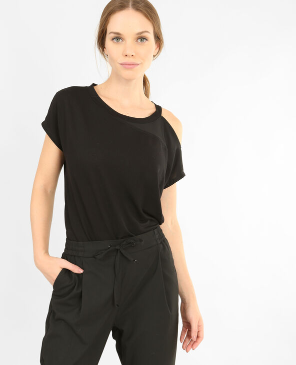 Top à manches peekaboo noir - Pimkie
