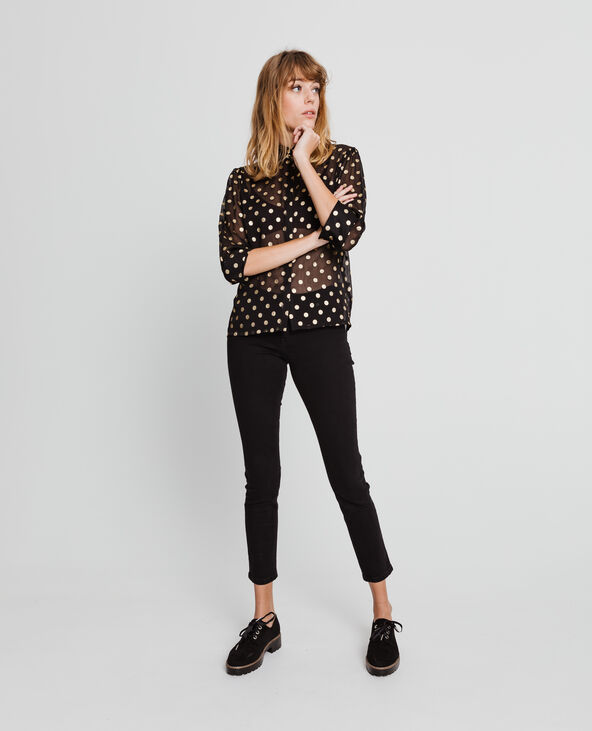 Chemise à pois noir - Pimkie
