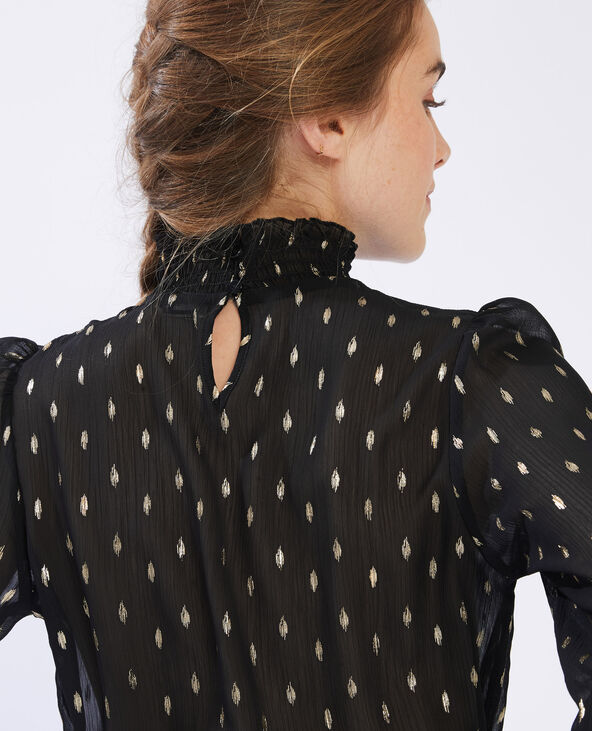 Chemisier transparent à motifs brillants noir - Pimkie