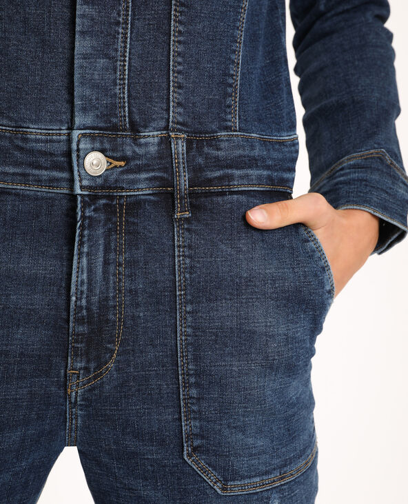 Combi-pantalon en jean bleu marine - Pimkie