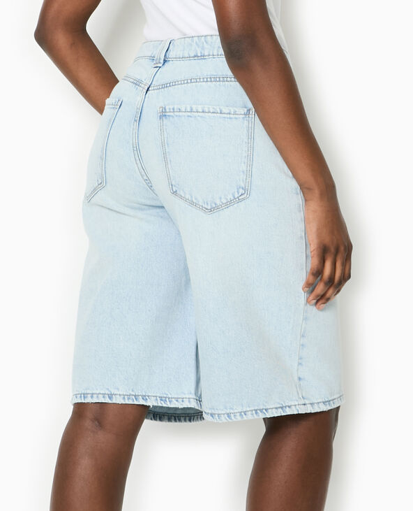 Bermuda large en jean bleu clair - Pimkie