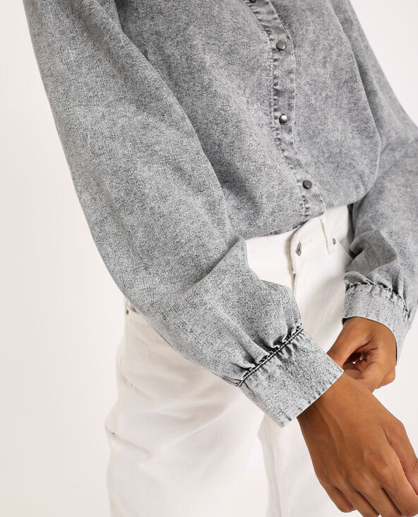 Chemise en jean gris clair - Pimkie