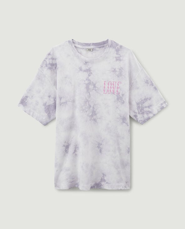 T-shirt oversize tie and dye violet - Pimkie