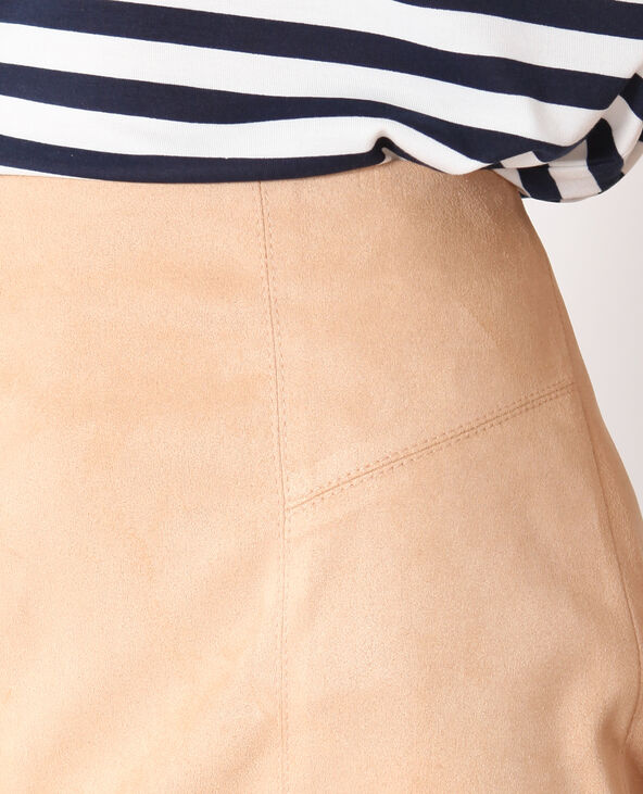 Jupe daim beige best sale